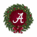 Alabama University Holiday Wreath Shape Cut Pennant