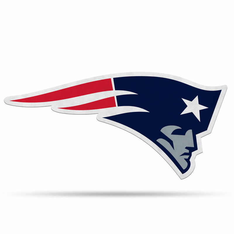 NFL New England Patriots Classic Team Logo Shape Cut Pennant - Home and Living Room Décor - Soft Felt EZ to Hang By Rico Industries