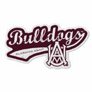 Alabama A&M Shape Cut Logo With Header Card - Distressed Design