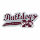 Mississippi State Shape Cut Logo With Header Card - Distressed Design