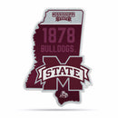 NCAA Mississippi State Bulldogs Classic State Shape Cut Pennant - Home and Living Room Décor - Soft Felt EZ to Hang By Rico Industries