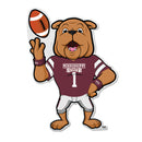 NCAA Mississippi State Bulldogs Classic Mascot Shape Cut Pennant - Home and Living Room Décor - Soft Felt EZ to Hang By Rico Industries