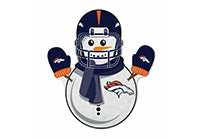 Broncos Snowman Shape Cut Pennant