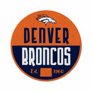 Broncos Shape Cut Logo With Header Card - Classic Design