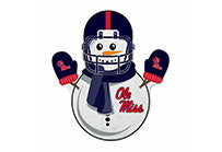 Mississippi University Snowman Shape Cut Pennant