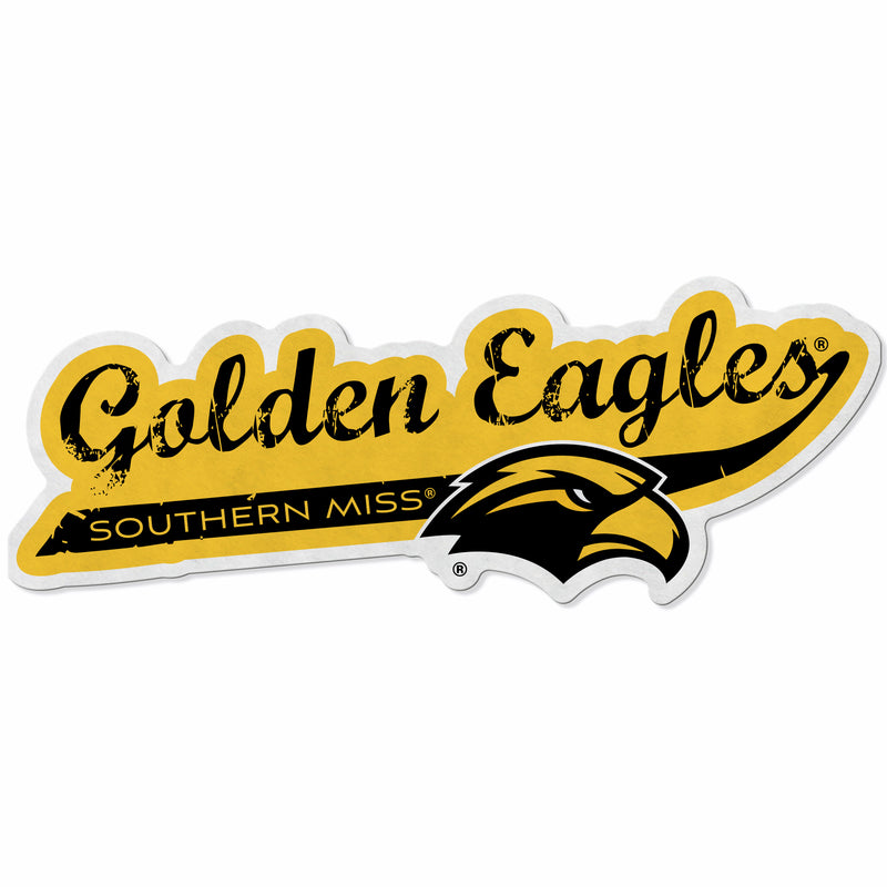 Southern Miss Shape Cut Logo With Header Card - Distressed Design