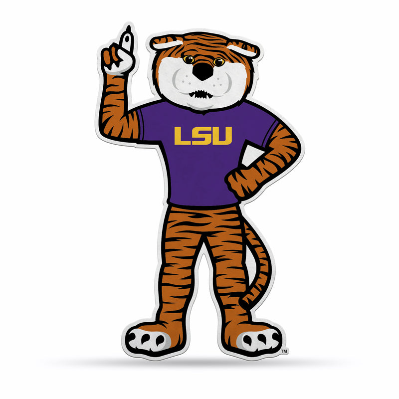 NCAA LSU Tigers Classic Mascot Shape Cut Pennant - Home and Living Room Décor - Soft Felt EZ to Hang By Rico Industries