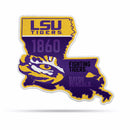 NCAA LSU Tigers Classic State Shape Cut Pennant - Home and Living Room Décor - Soft Felt EZ to Hang By Rico Industries