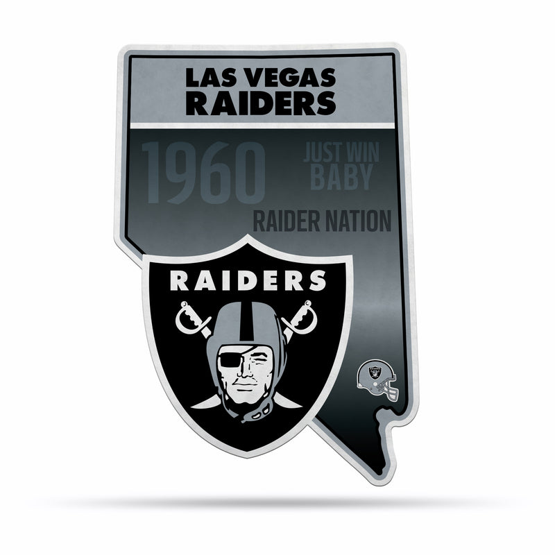 NFL Las Vegas Raiders Classic State Shape Cut Pennant - Home and Living Room Décor - Soft Felt EZ to Hang By Rico Industries