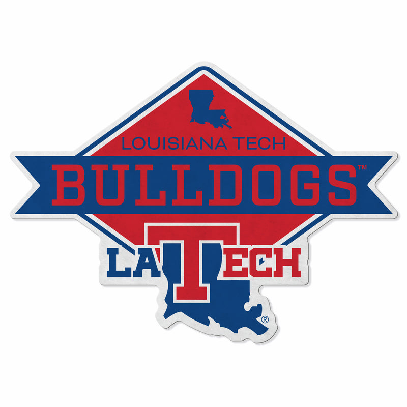 Louisiana Tech Shape Cut Logo With Header Card - Diamond Design
