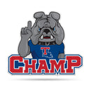 NCAA Louisiana Tech Bulldogs Classic Mascot Shape Cut Pennant - Home and Living Room Décor - Soft Felt EZ to Hang By Rico Industries