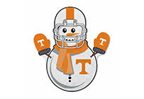 Tennessee University Snowman Shape Cut Pennant