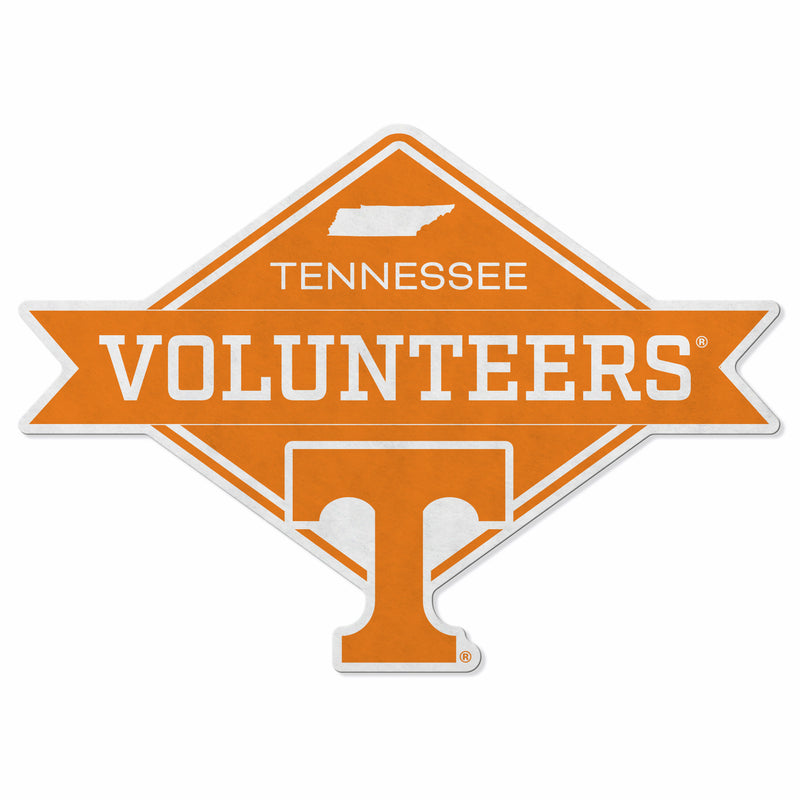 Tennessee University Shape Cut Logo With Header Card - Diamond Design