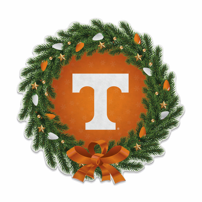Tennessee University Holiday Wreath Shape Cut Pennant