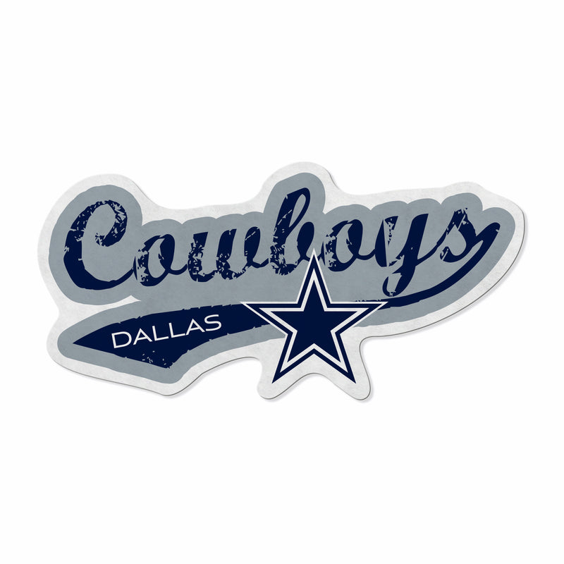 Cowboys Shape Cut Logo With Header Card - Distressed Design