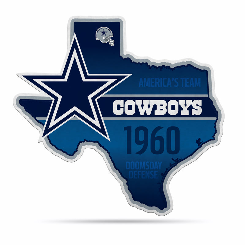 NFL Dallas Cowboys Classic State Shape Cut Pennant - Home and Living Room Décor - Soft Felt EZ to Hang By Rico Industries