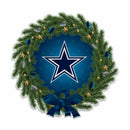 Cowboys Holiday Wreath Shape Cut Pennant
