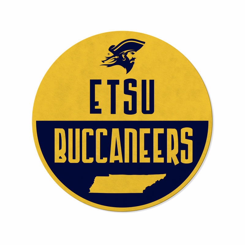 East Tennessee State Shape Cut Logo With Header Card - Classic Design