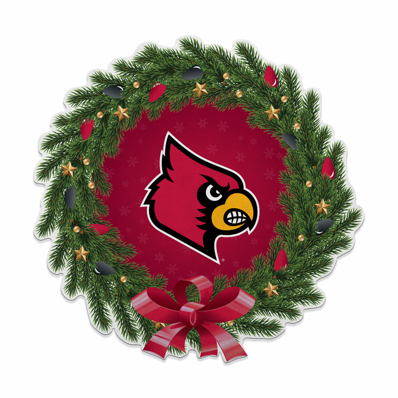 Louisville Holiday Wreath Shape Cut Pennant