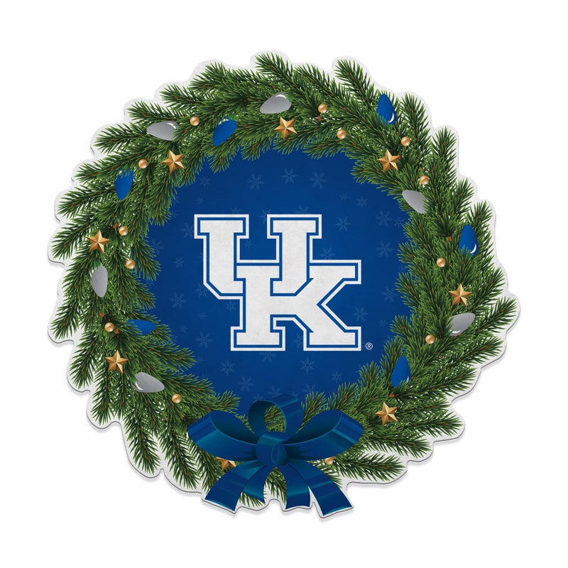 Kentucky University Holiday Wreath Shape Cut Pennant
