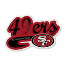 49Ers Shape Cut Logo With Header Card - Distressed Design