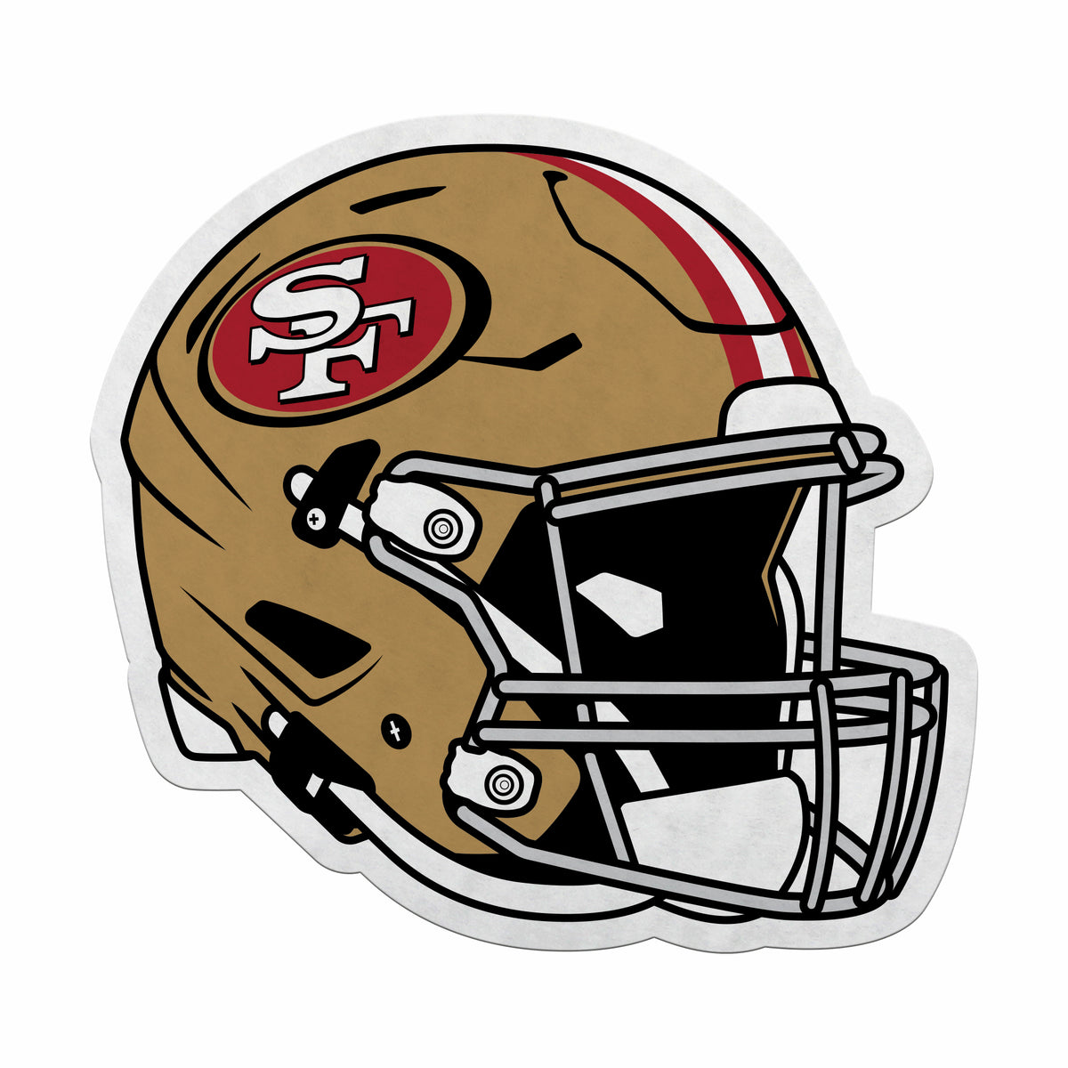 49er football helmet 49Ers Helmet Shape Cut Carded Pennant