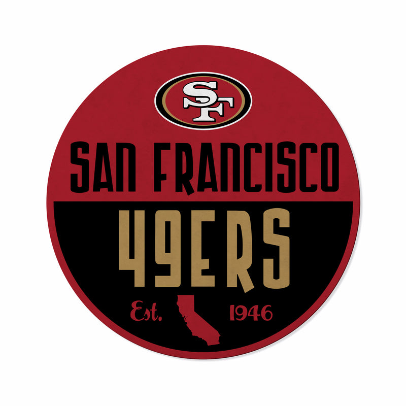 49Ers Shape Cut Logo With Header Card - Classic Design