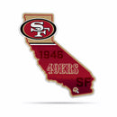 NFL San Francisco 49ers Classic State Shape Cut Pennant - Home and Living Room Décor - Soft Felt EZ to Hang By Rico Industries