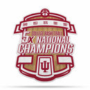 NCAA Indiana Hoosiers Multi Time Championship Shape Cut Pennant - Home and Living Room Décor - Soft Felt EZ to Hang By Rico Industries