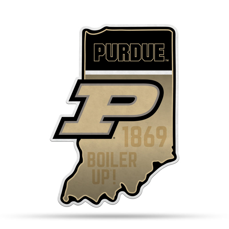 NCAA Purdue Boilermakers Classic State Shape Cut Pennant - Home and Living Room Décor - Soft Felt EZ to Hang By Rico Industries