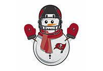 Buccaneers Snowman Shape Cut Pennant