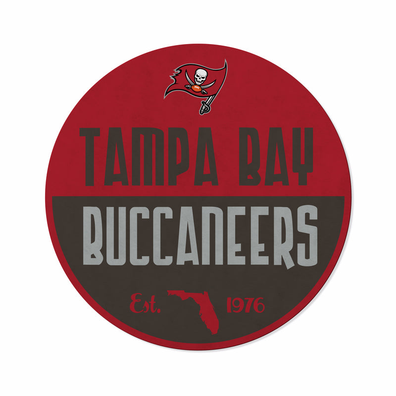 Buccaneers Shape Cut Logo With Header Card - Classic Design