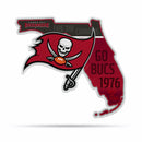 NFL Tampa Bay Buccaneers Classic State Shape Cut Pennant - Home and Living Room Décor - Soft Felt EZ to Hang By Rico Industries