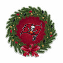 Buccaneers Holiday Wreath Shape Cut Pennant