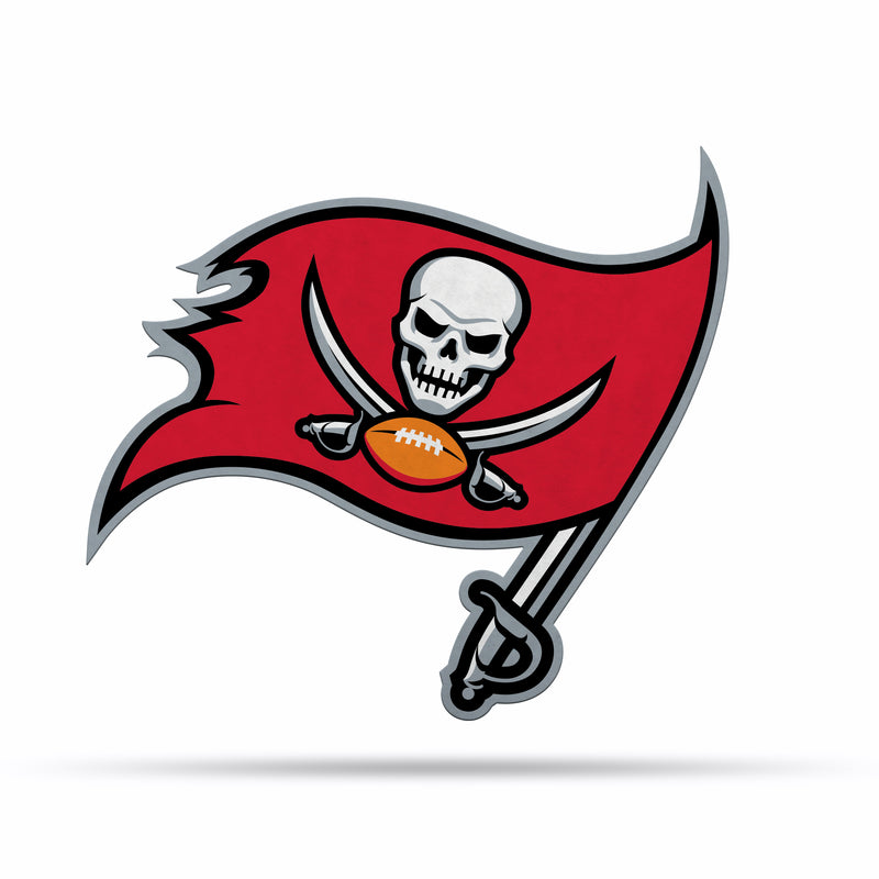 NFL Tampa Bay Buccaneers Classic Team Logo Shape Cut Pennant - Home and Living Room Décor - Soft Felt EZ to Hang By Rico Industries