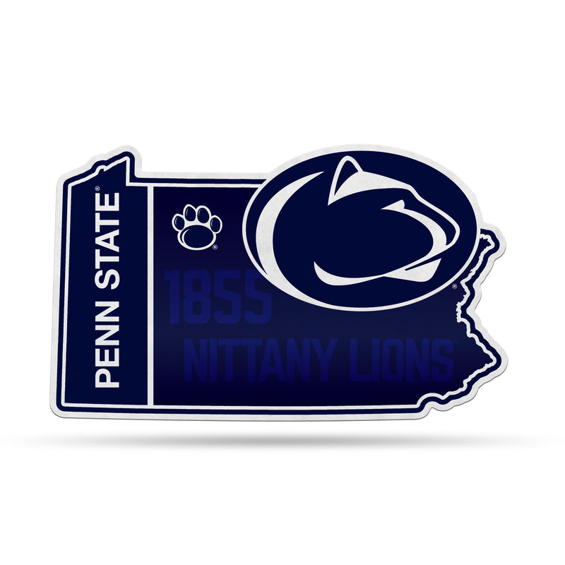NCAA Penn State Nittany Lions Classic State Shape Cut Pennant - Home and Living Room Décor - Soft Felt EZ to Hang By Rico Industries