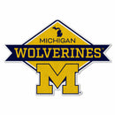 Michigan University Shape Cut Logo With Header Card - Diamond Design