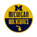 Michigan University Shape Cut Logo With Header Card - Classic Design