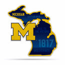 NCAA Michigan Wolverines Classic State Shape Cut Pennant - Home and Living Room Décor - Soft Felt EZ to Hang By Rico Industries
