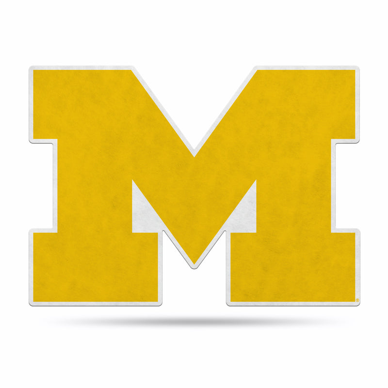 NCAA Michigan Wolverines Classic Team Logo Shape Cut Pennant - Home and Living Room Décor - Soft Felt EZ to Hang By Rico Industries