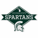 Michigan State Shape Cut Logo With Header Card - Diamond Design