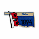 Tulsa University 18" State Shape Cut Pennant