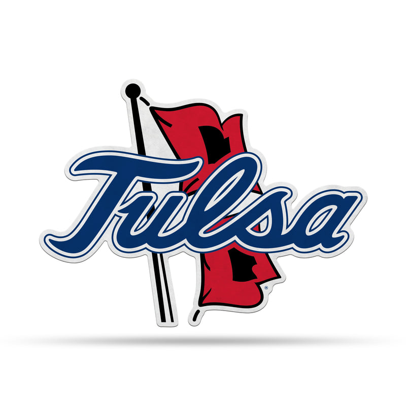 NCAA Tulsa Golden Hurricane Classic Team Logo Shape Cut Pennant - Home and Living Room Décor - Soft Felt EZ to Hang By Rico Industries