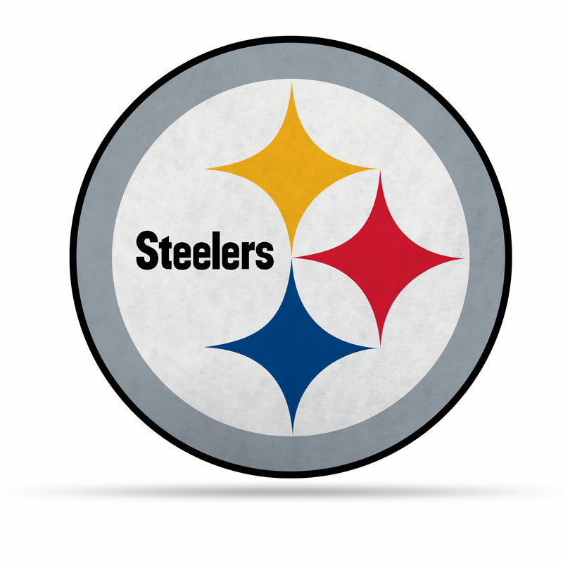 NFL Pittsburgh Steelers Classic Team Logo Shape Cut Pennant - Home and Living Room Décor - Soft Felt EZ to Hang By Rico Industries