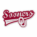 Oklahoma University Shape Cut Logo With Header Card - Distressed Design