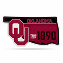 NCAA Oklahoma Sooners Classic State Shape Cut Pennant - Home and Living Room Décor - Soft Felt EZ to Hang By Rico Industries