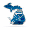NFL Detroit Lions Classic State Shape Cut Pennant - Home and Living Room Décor - Soft Felt EZ to Hang By Rico Industries