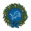 Lions Holiday Wreath Shape Cut Pennant