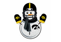 Iowa University Snowman Shape Cut Pennant
