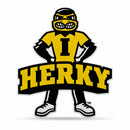 NCAA Iowa Hawkeyes Classic Mascot Shape Cut Pennant - Home and Living Room Décor - Soft Felt EZ to Hang By Rico Industries